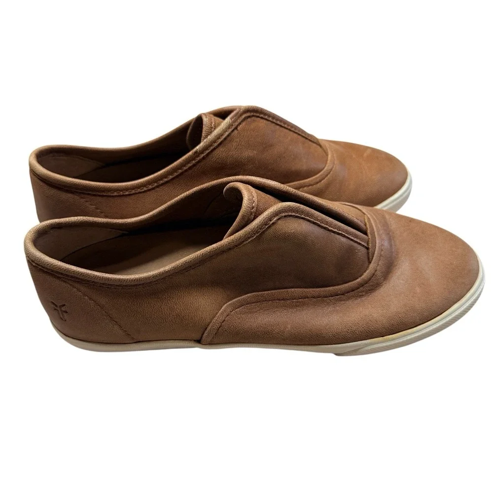 Frye Maya CVO Slip On Sneakers Women's Size 7 Brown Leather Comfort Shoes
